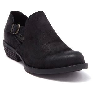 Born Nolina Leather Ankle Bootie Distressed Black